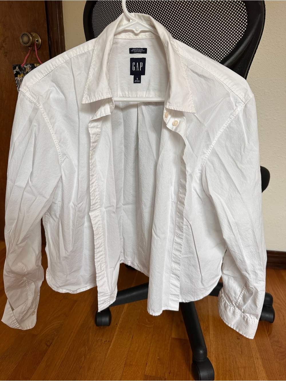 GAP White Button-Front Cotton Jacket